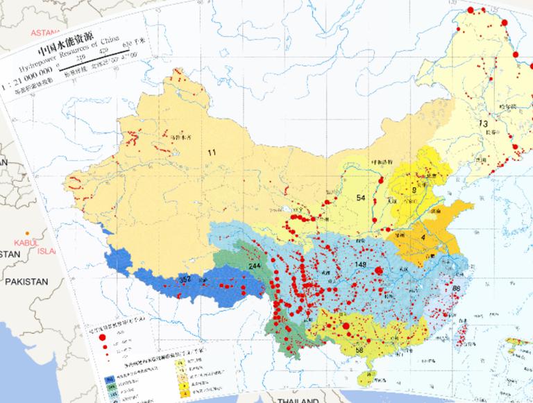 China's hydropower resources online map (1: 21 million)