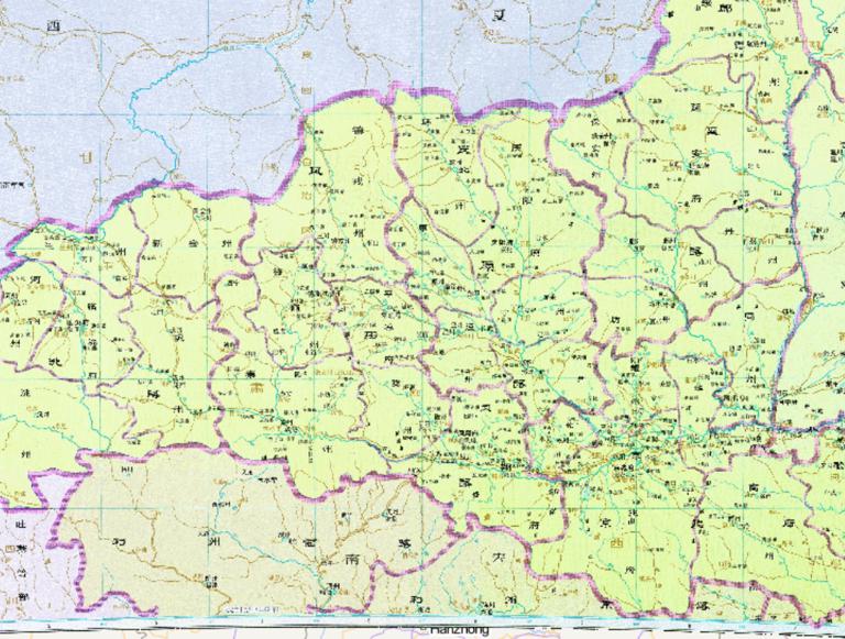 The Historical Map of Fengxiang Road in the Jin Dynasty of China