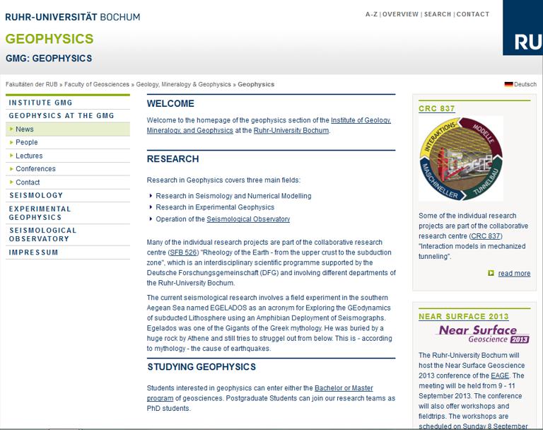 Institute of Geology, Mineralogy, and Geophysics of the Ruhr-University Bochum