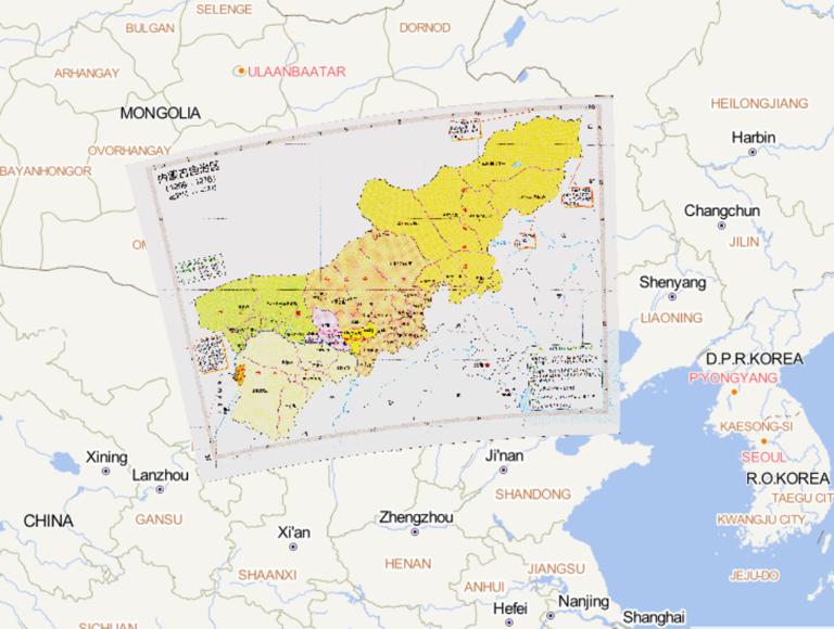 Administrative Map of Inner Mongolia, China (1969-1978)