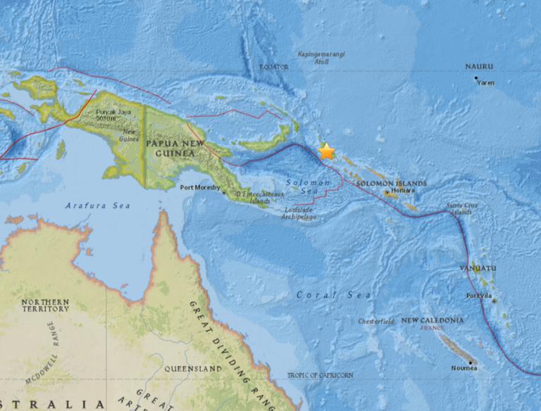 August 25, 2017 Earthquake Information of Papua New Guinea