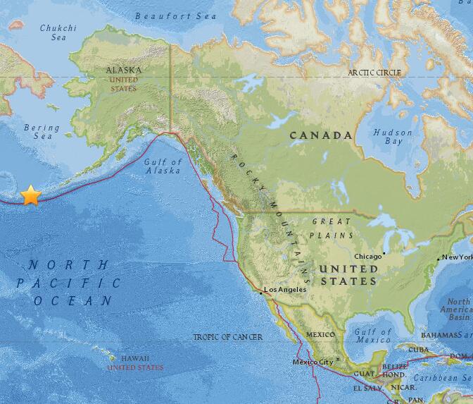 May 25, 2018 Earthquake Information of  55km ESE of Adak, Alaska