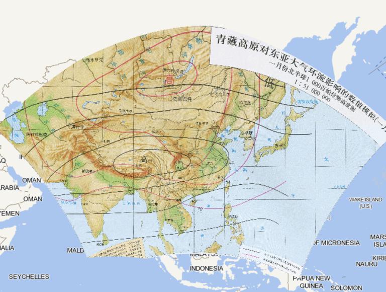 Numerical Simulation of the Influence of the Qinghai - Xizang Plateau on East Asia Atmospheric Circulation (January)