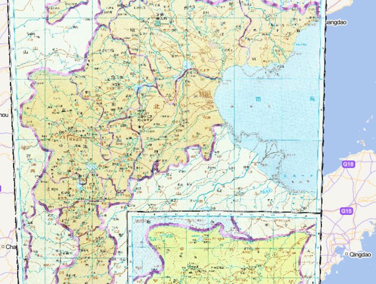 The historical map of the Peiping hsing tu-ssu during the Ming Dynasty in China