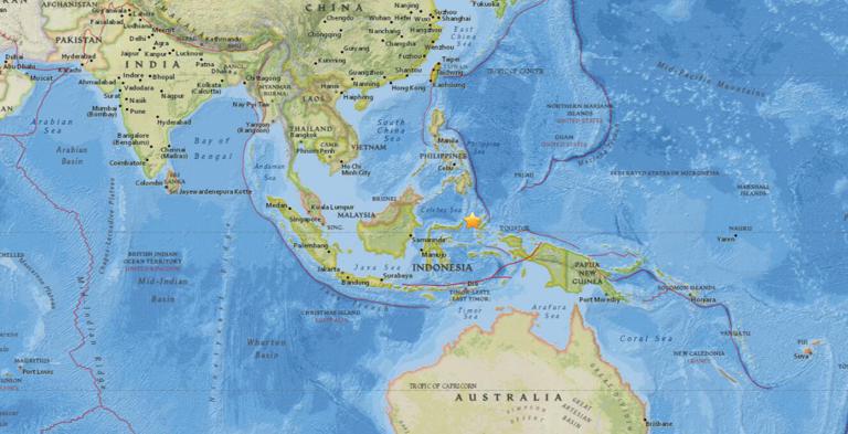 January 12, 2018 Earthquake Information of 147km NW of Kota Ternate, Indonesia