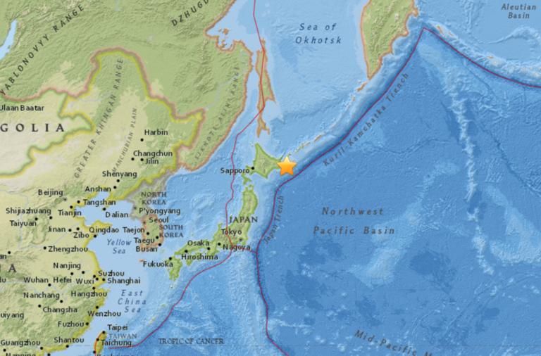 April 13, 2018 Earthquake Information of 21km ESE of Nemuro, Japan