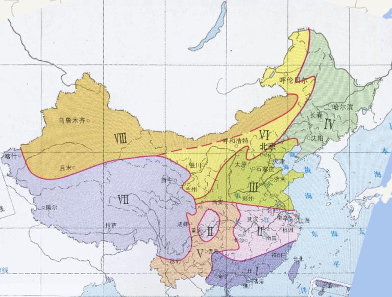 Online map of Chinese climate region in 1: 50 million scale  (Zhu Kezhen)