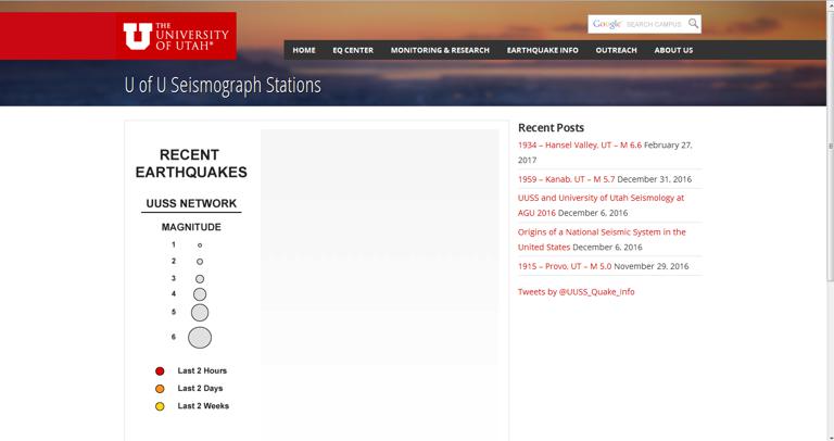 University of Utah,Seismography Stations