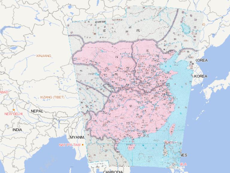 Online historical map of the antagonism between the Eastern Wei, the Western Wei and the Liang (546) in the southern and Northern Dynasties of China