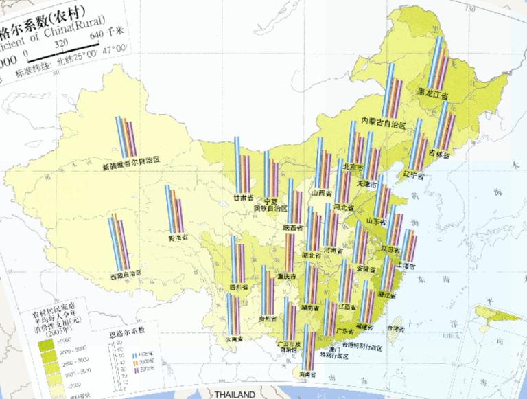 China Engel Coefficient (Rural) Online Map