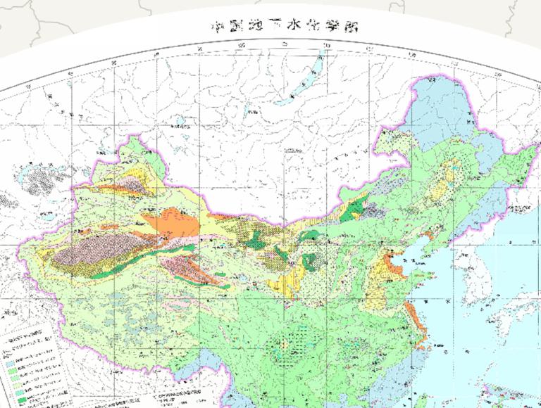 Chemical map of groundwater in China