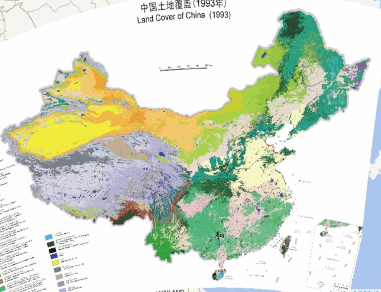 Online map of land cover in China in 1993