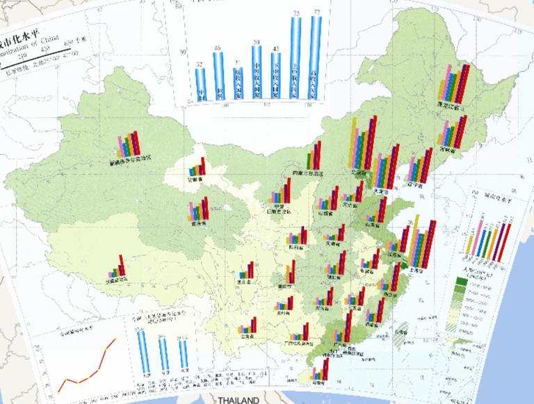 China 's urbanization level online map