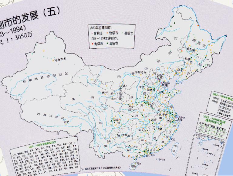 History of China 's organizational system City (1993-1994)