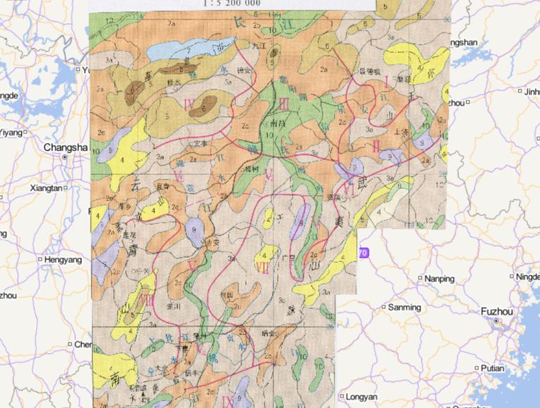 Online map of red soil, yellow soil distribution and land use improvement in Jiangxi Province, China