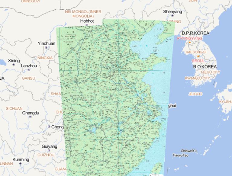 Online historical map of the middle and lower reaches of the Yellow River and the Yangtze River in 1820