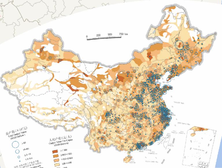 China 's Secondary Industry Output (2000) Online Map