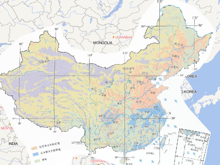 Online map of major land use types in China