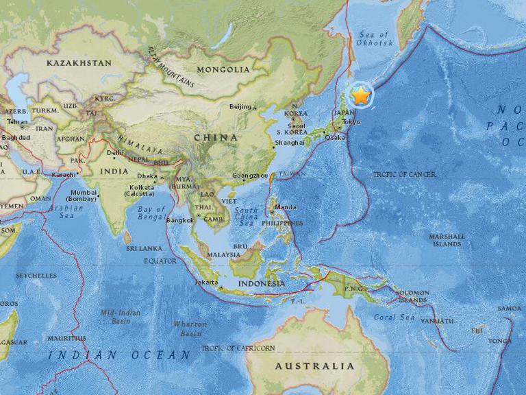 May 17, 2018 Earthquake Information of 68km S of Nemuro, Japan