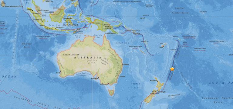 February 25, 2018 Earthquake Information of 191km SE of Raoul Island, New Zealand