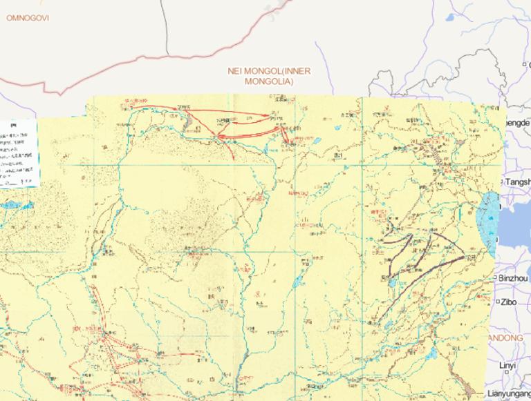 Online historical map of the uprisings of various ethnic groups (523-531) in the late Northern Wei Dynasty during the Southern and Northern Dynasties of China