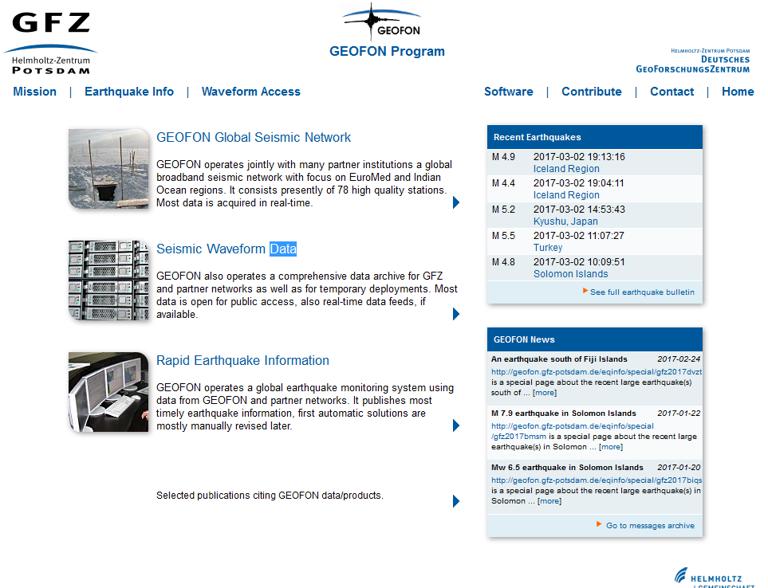 GEOFON Data Center