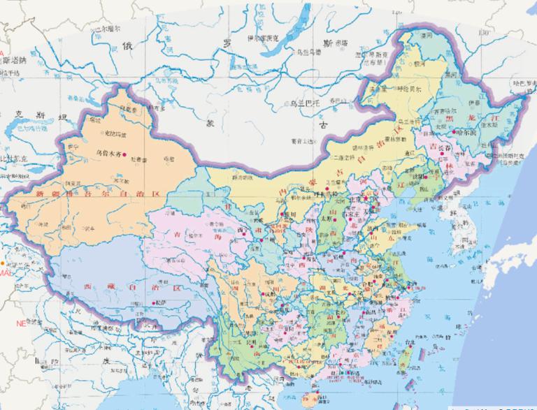 People's Republic of China Online Map (1: 29 million)