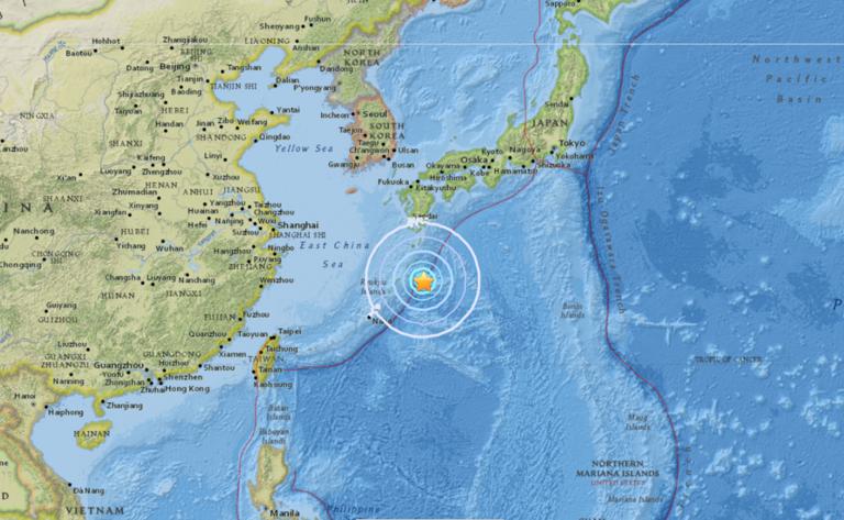 October 19, 2017 Earthquake Information of Naze, Japan