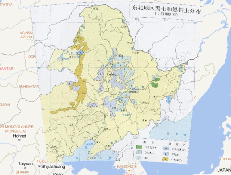 Online map of black soil and chernozem in northeastern China