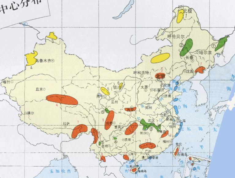 Online map of center for biodiversity distribution in China