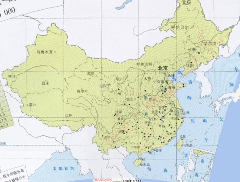 Chinese tobacco plants resources  (flue-cured tobacco, sun-cured tobacco) Online map