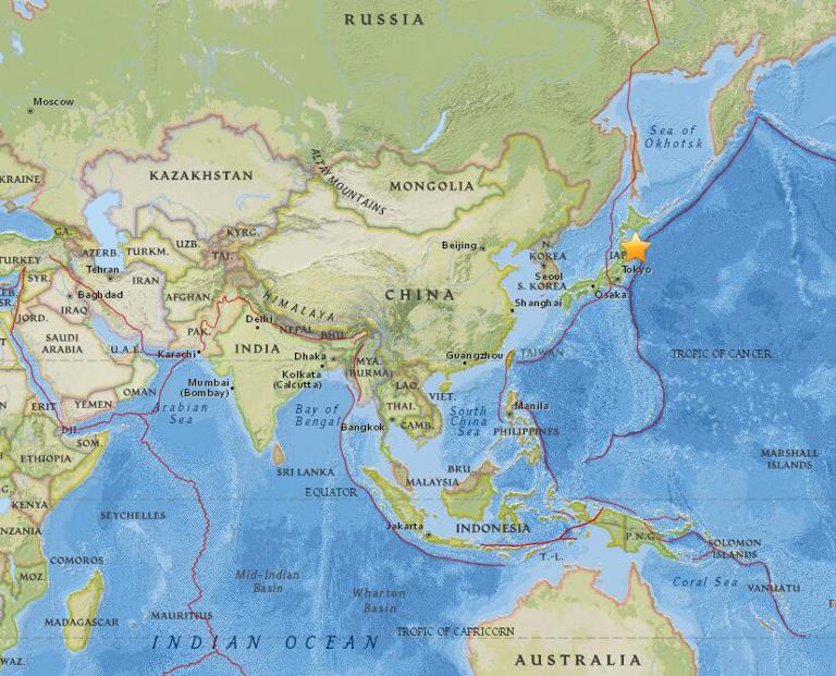 May 14, 2018 Earthquake Information of 79km NE of Miyako, Japan