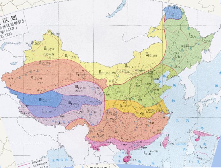 Online map of Chinese natural zoning (1984)