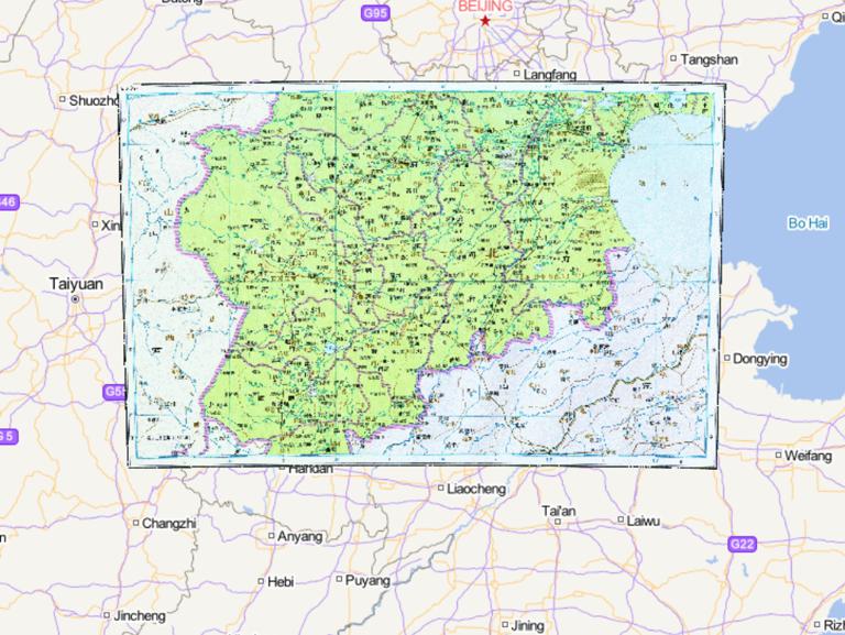 The Historic Map of Zhili in the Qing Dynasty of China