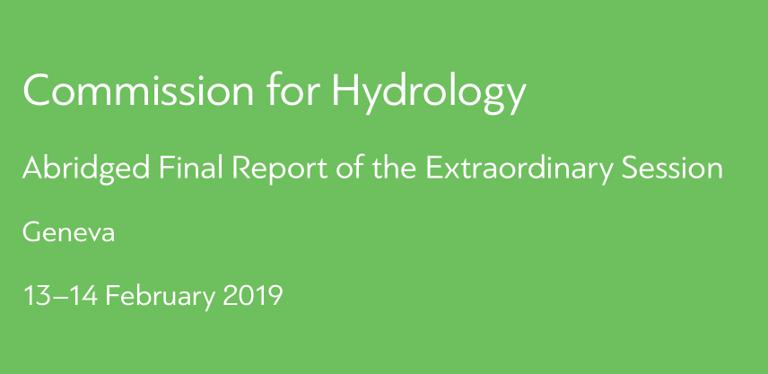 Commission for Hydrology-Abridged Final Report of the Extraordinary Session Geneva