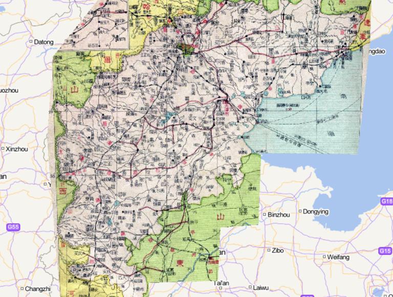 Online Map of Hebei Province during the Republic of China in 1933