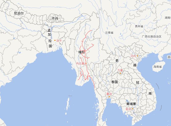 Online Map of Myanmar Railway