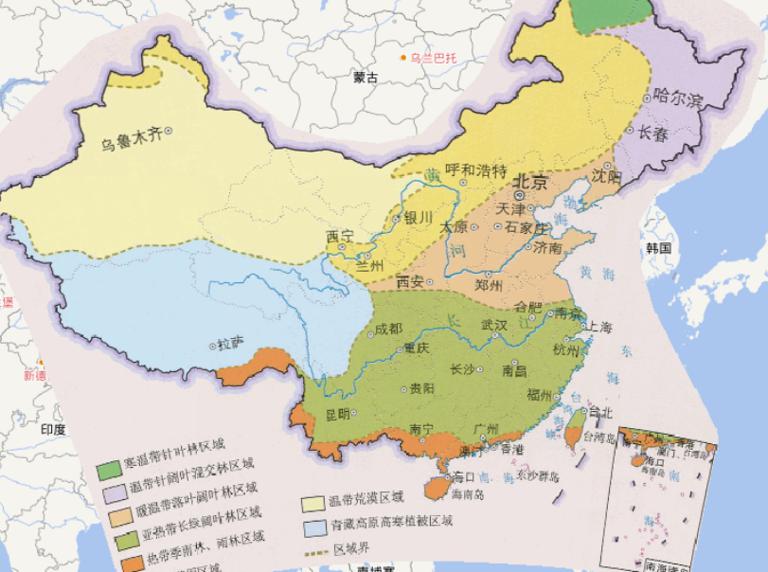 Online map of vegetation division in China