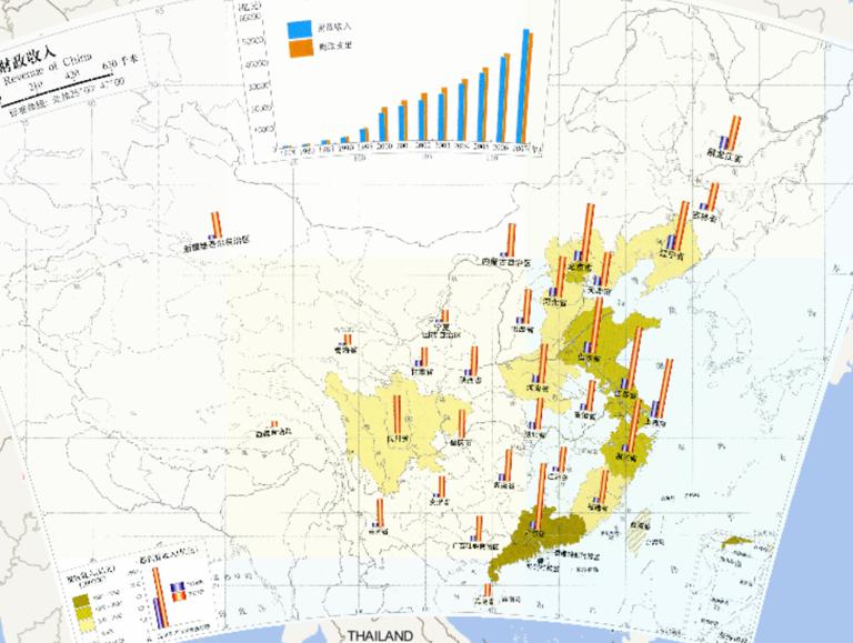 Online map of China 's fiscal revenue