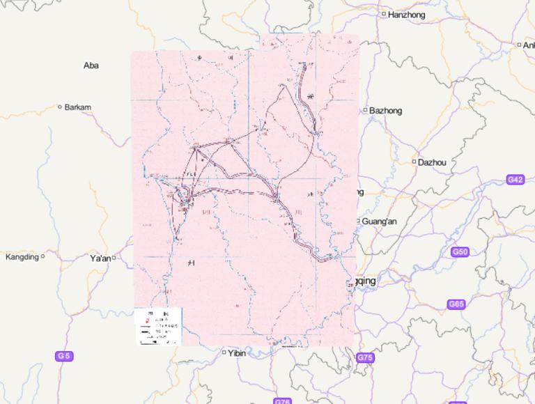 Online historical map of the refugee uprising (301-304) in Liangyi area, late Western Jin Dynasty, China