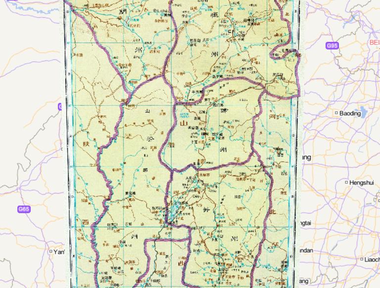 The historical map of Wei Bing state, Si state, Heng state, Shuo state, etc. in the Northern Dynasties of China