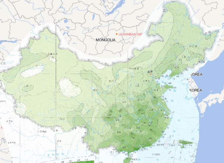 Online map of April extreme daily rainfall distribution in China