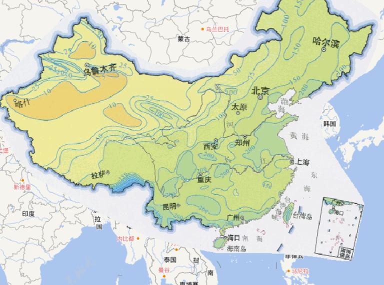 Online map of July precipitation in China