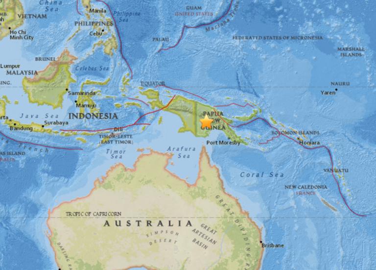 April 9, 2018 Earthquake Information of 89km WSW of Mendi, Papua New Guinea