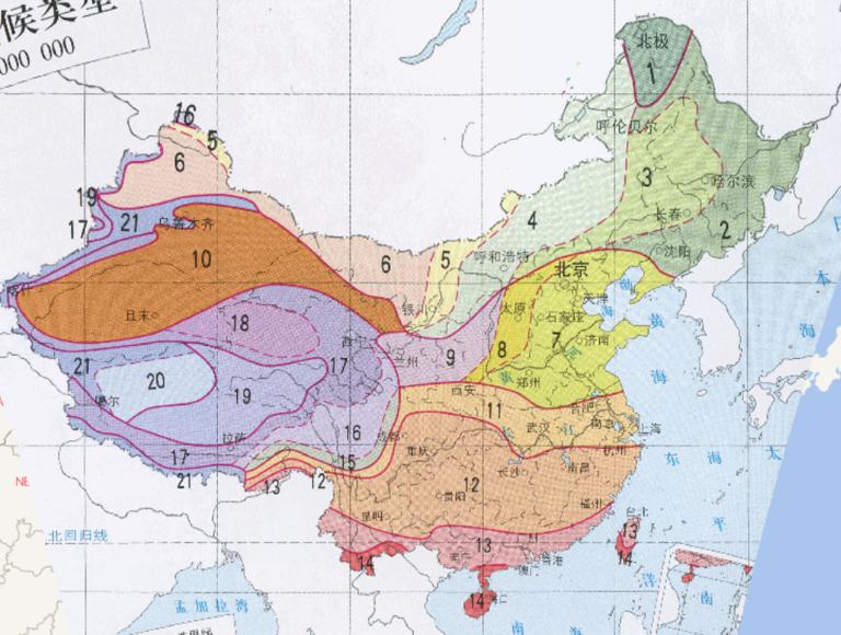 Online map of Climate Type in China (1: 50 million)