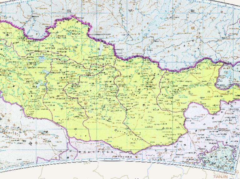 Chinese Qing Dynasty map of Uliastai history