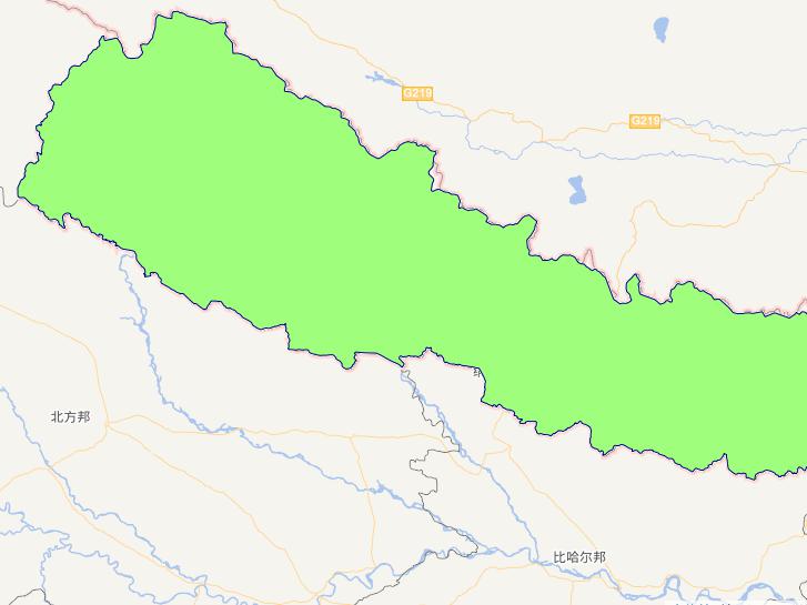 Nepal level 0 administrative boundaries online map