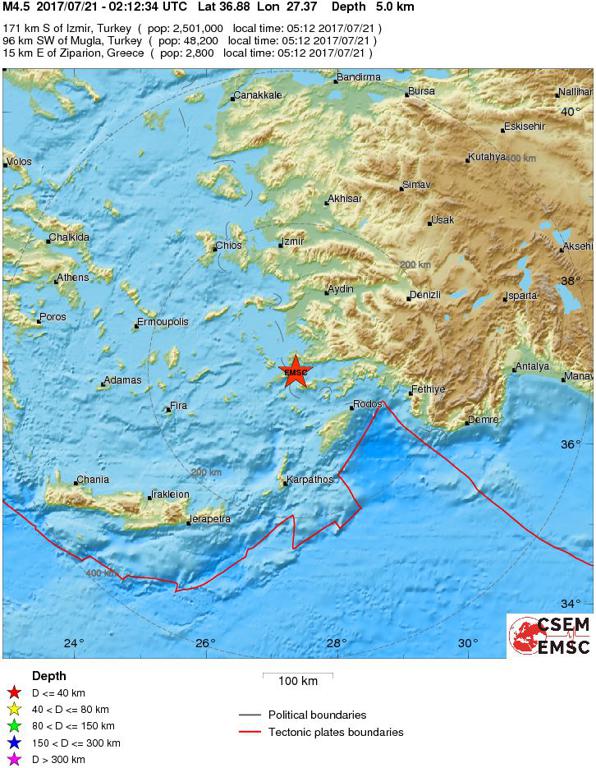 July 21, 2017 Earthquake Information of Turkey Border region