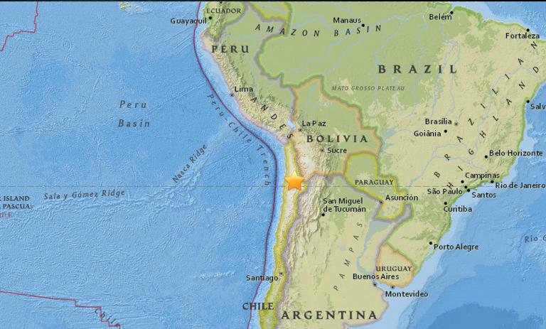 October 15, 2017 Earthquake Information of Calama, Chile