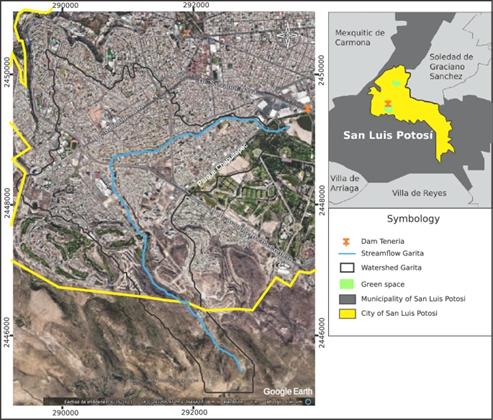 Flood risk assessment of the Garita River in the urban zone of San Luis Potosí City, by hydrodynamic modeling